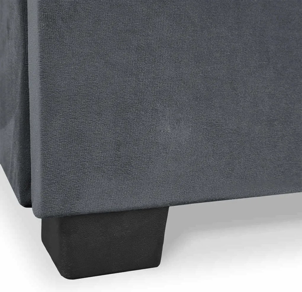 Wersalka Rozkładana PIANO Szara Welurowa