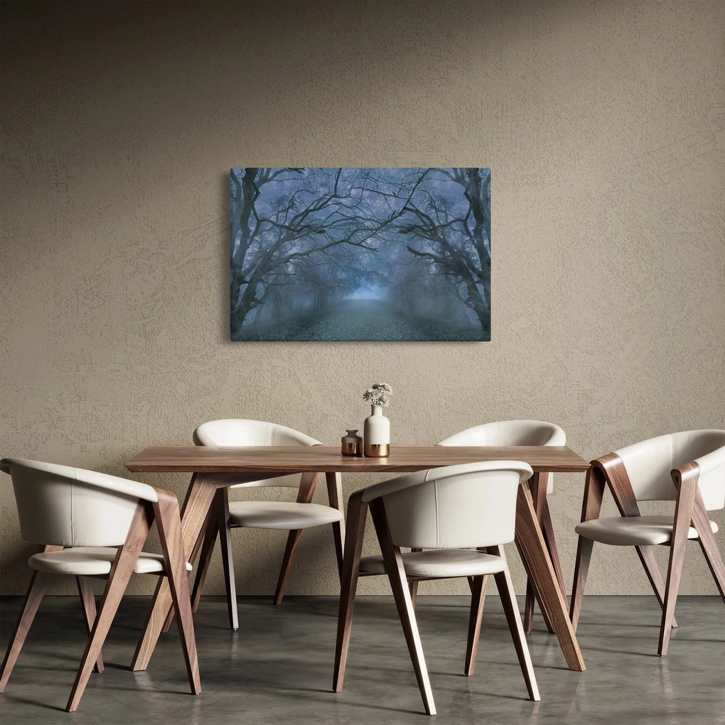 Egy erdő képe a ködben (90x60 cm)
