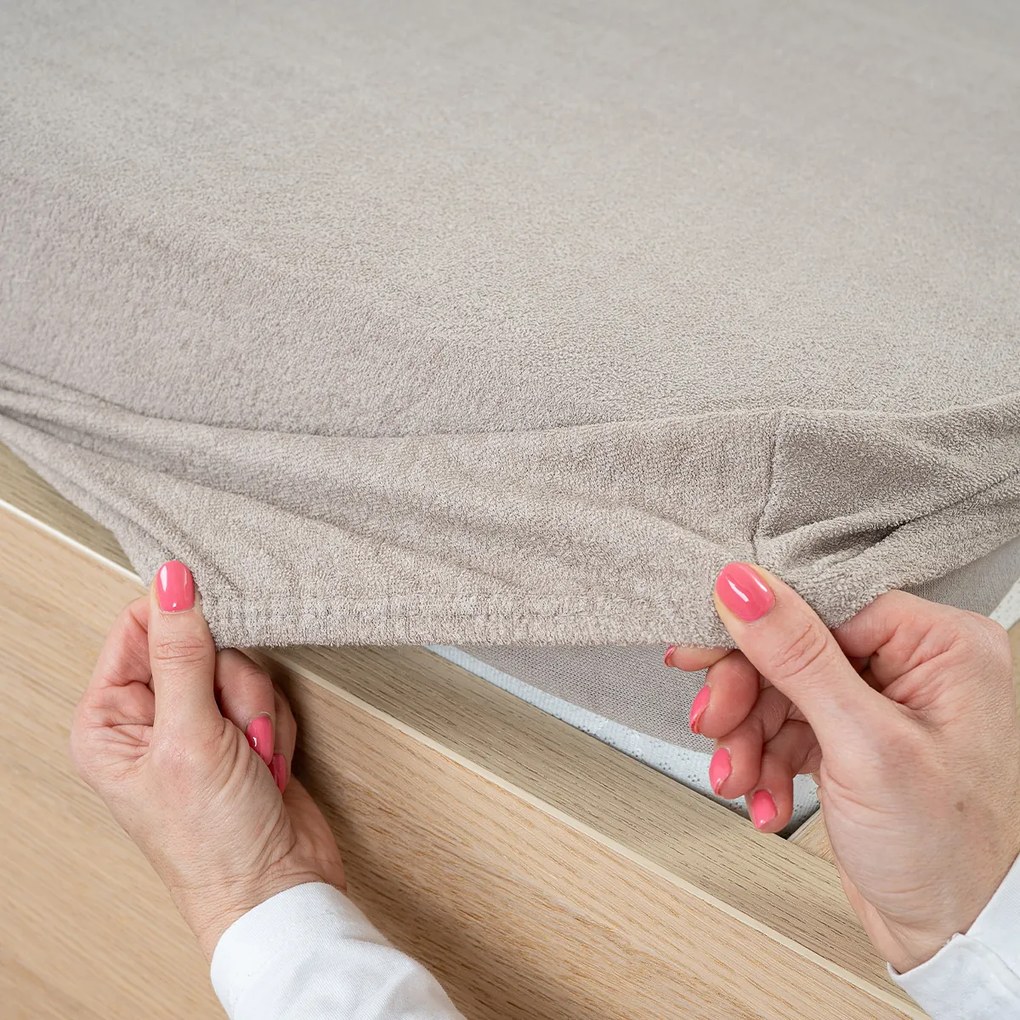 4Home frottír lepedő szürke, 180 x 200 cm