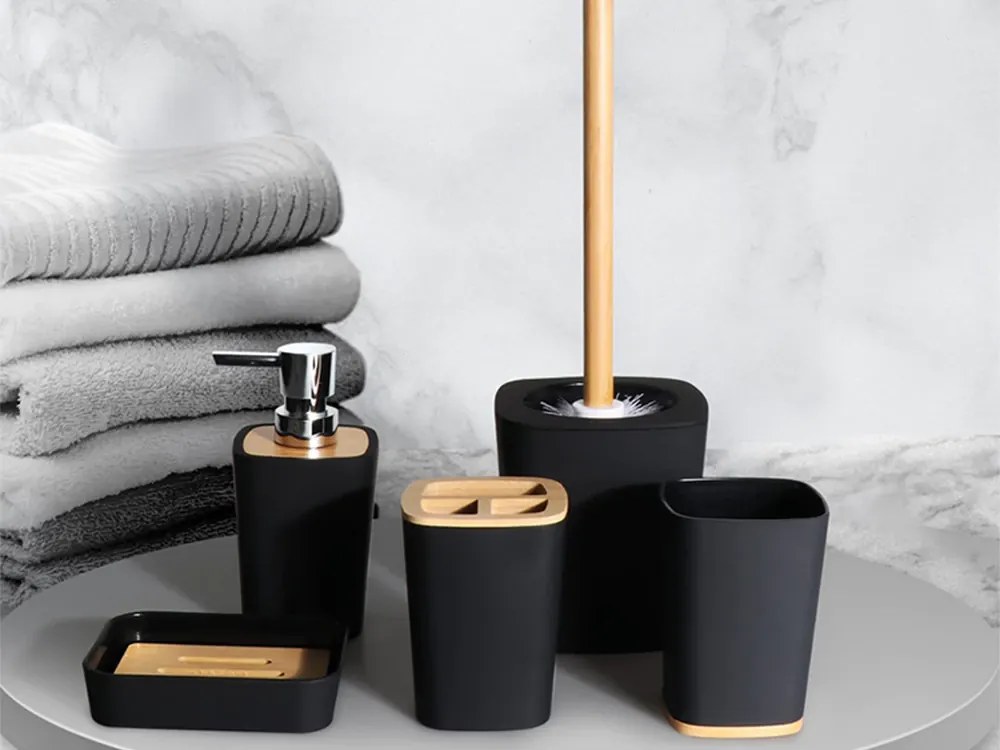 Műanyag fürdőszobai szett BATHINO 6 db - több színben Szín: Fehér