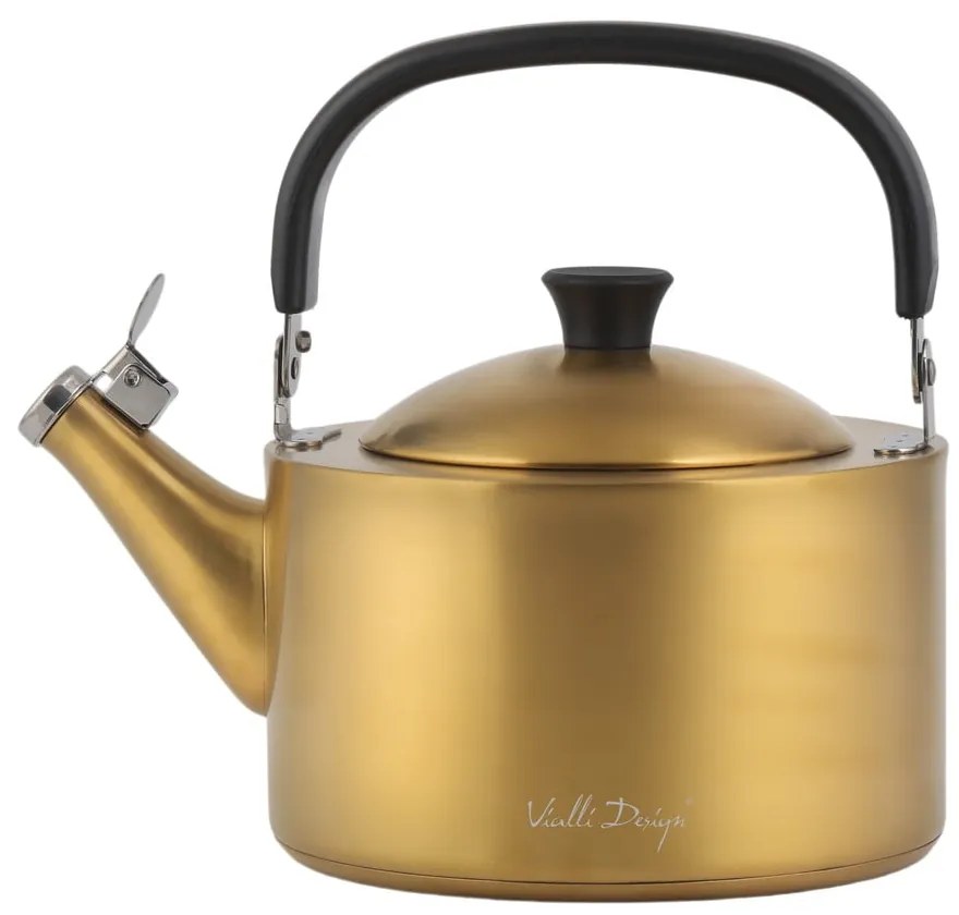 Aranyszínű rozsdamentes acél vízforraló kanna 1,5 l Diamante – Vialli Design