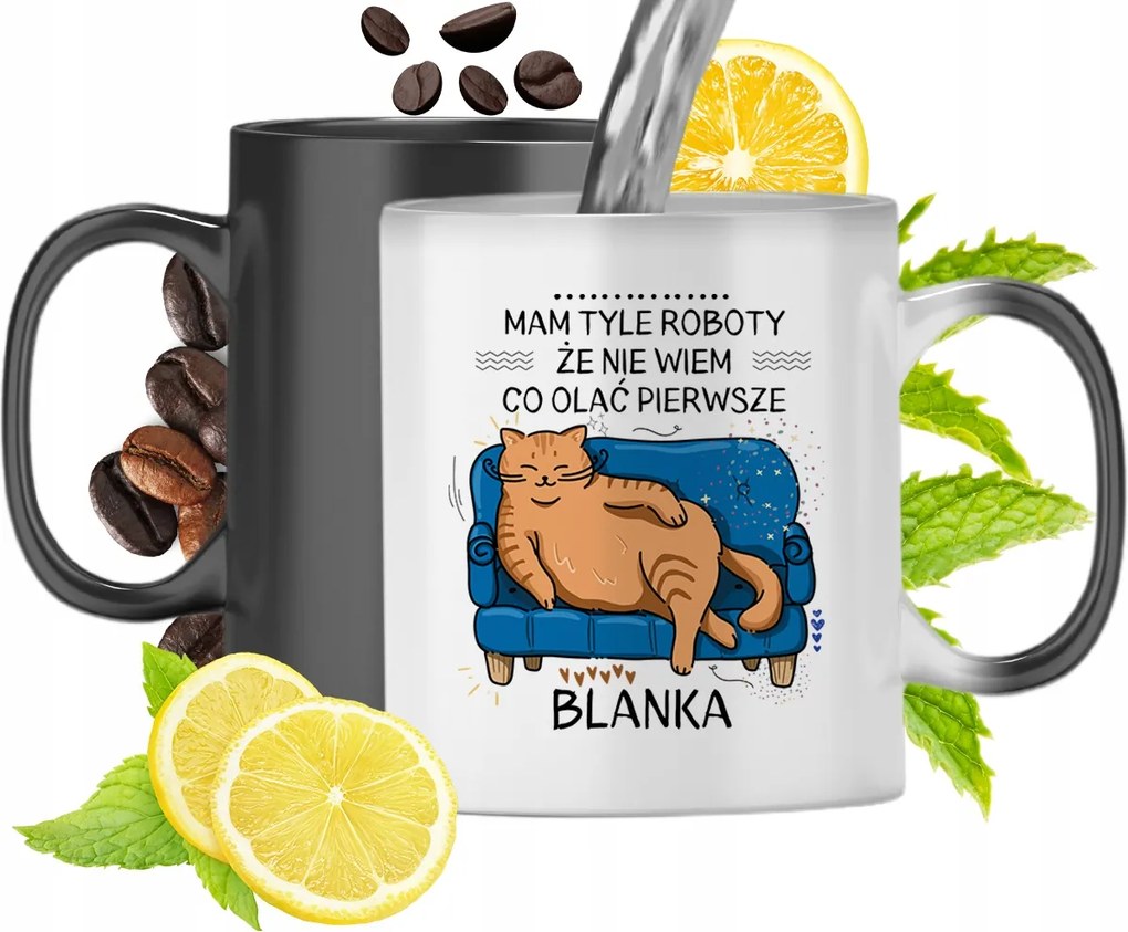 Mágikus Bögre Blanka Fekete Matt Nyomtatott Fotóval 330ml