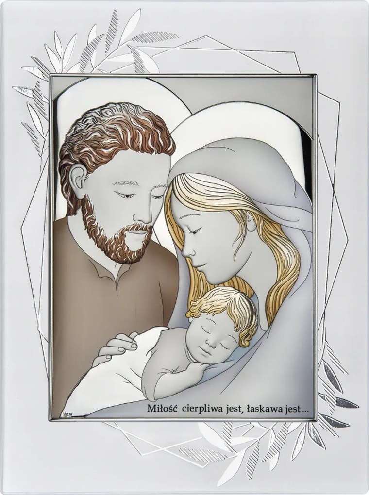 Gravírozás Vászonkép Szent Család 15x20cm Fára festett Esküvő Évforduló