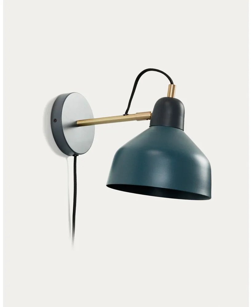 Petróleum színű fali lámpa Olimpia – Kave Home