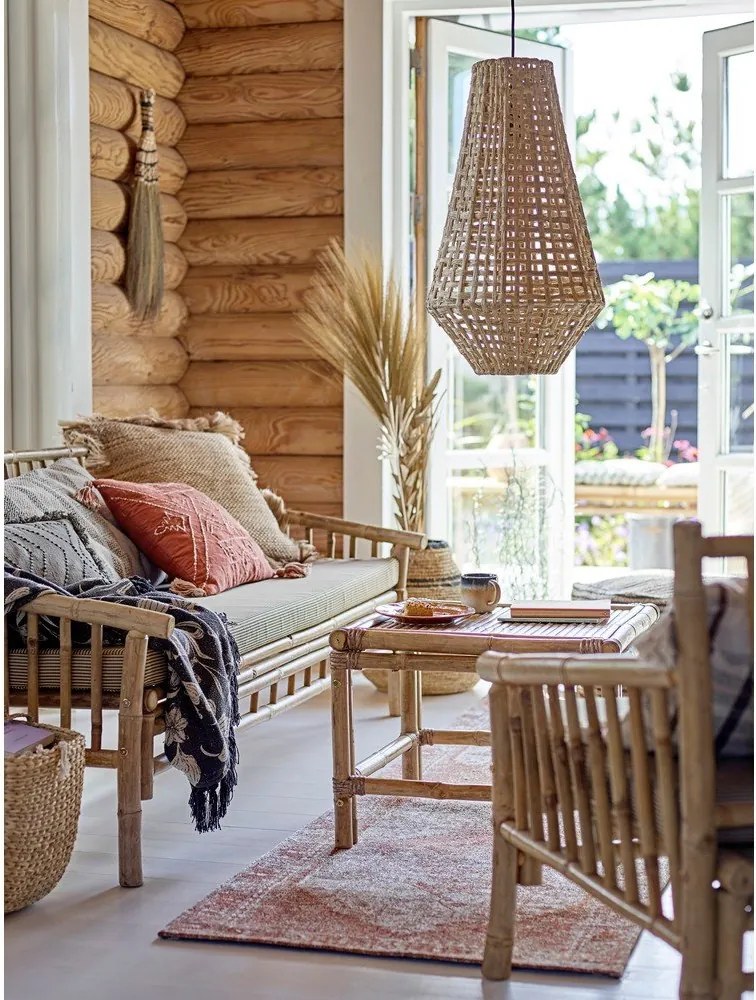 Bézs-natúr színű bambusz kerti kanapé Sole – Bloomingville