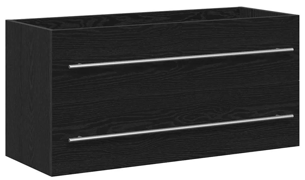 fekete tölgy szerelt fa mosdószekrény 100x38,5x48 cm