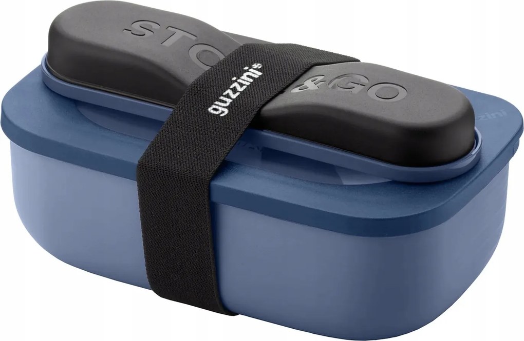 Guzzini Store Go Uzsonnás doboz evőeszközökkel Uzsonnás doboz Kék