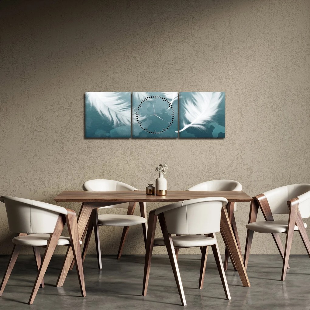 Kép - Fehér toll (órával) (90x30 cm)