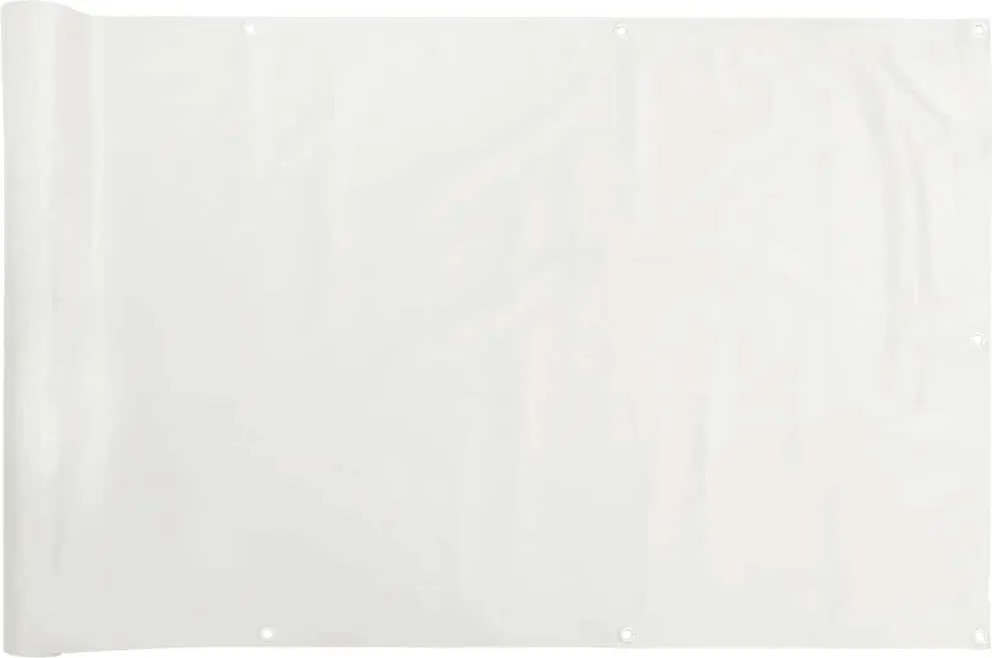 vidaXL fehér PVC belátás elleni erkélyparaván 500x75 cm