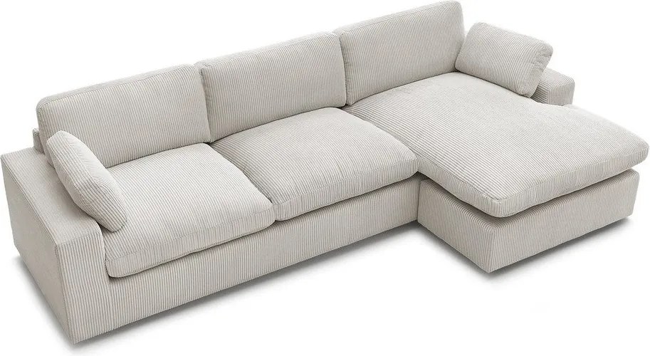 Bézs kordbársony sarokkanapé Belair – Bobochic Paris