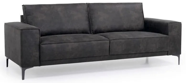 Antracitszürke bőrutánzat kanapé 224 cm Copenhagen – Scandic