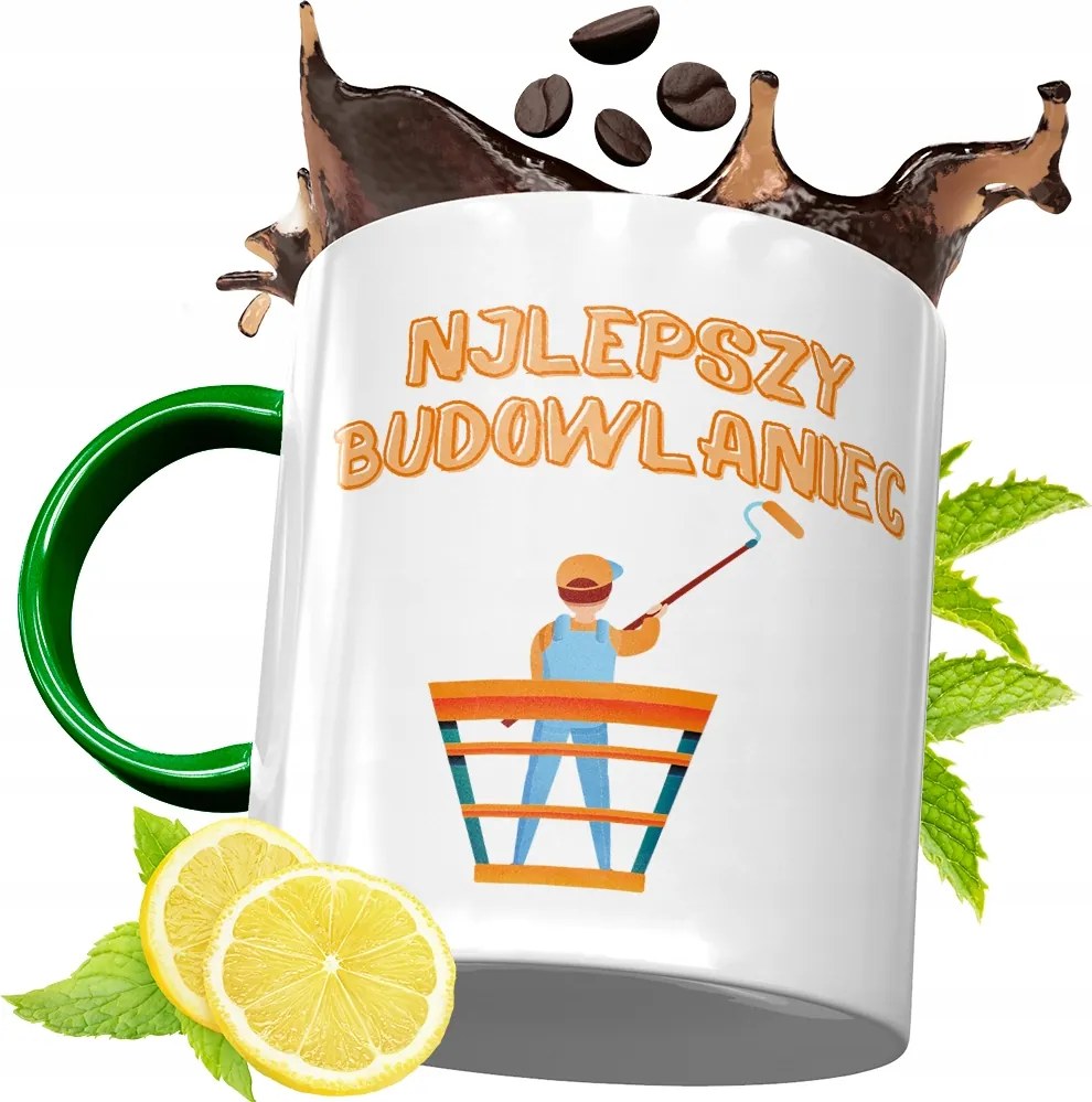 Zöld Bögre Építőknek Születésnapra Ajándék fényképes nyomtatással