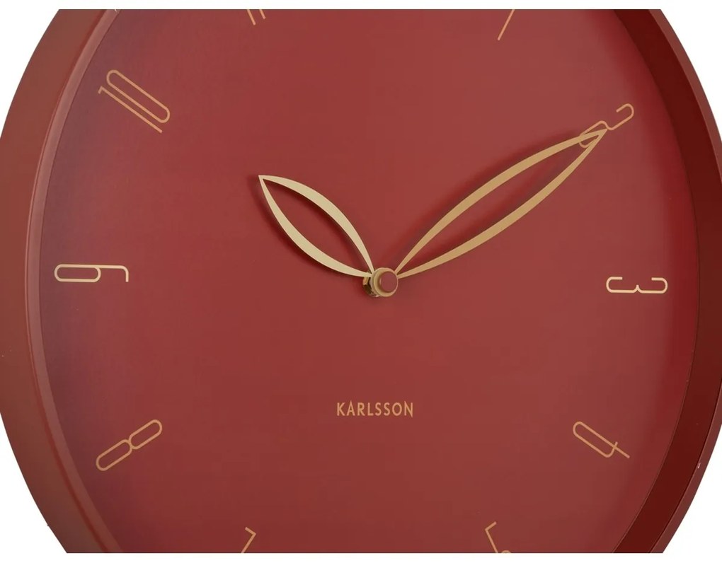 Karlsson 6012RD design falióra, piros, átmérő 40cm