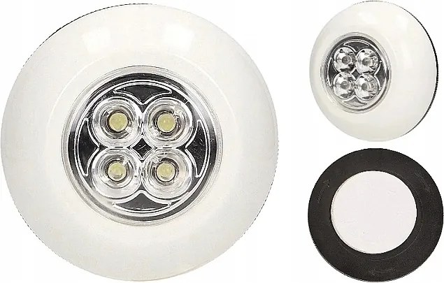 Öntapadós Vezeték Nélküli Led Érintőlámpa Szekrénybe Fehér, Elemes