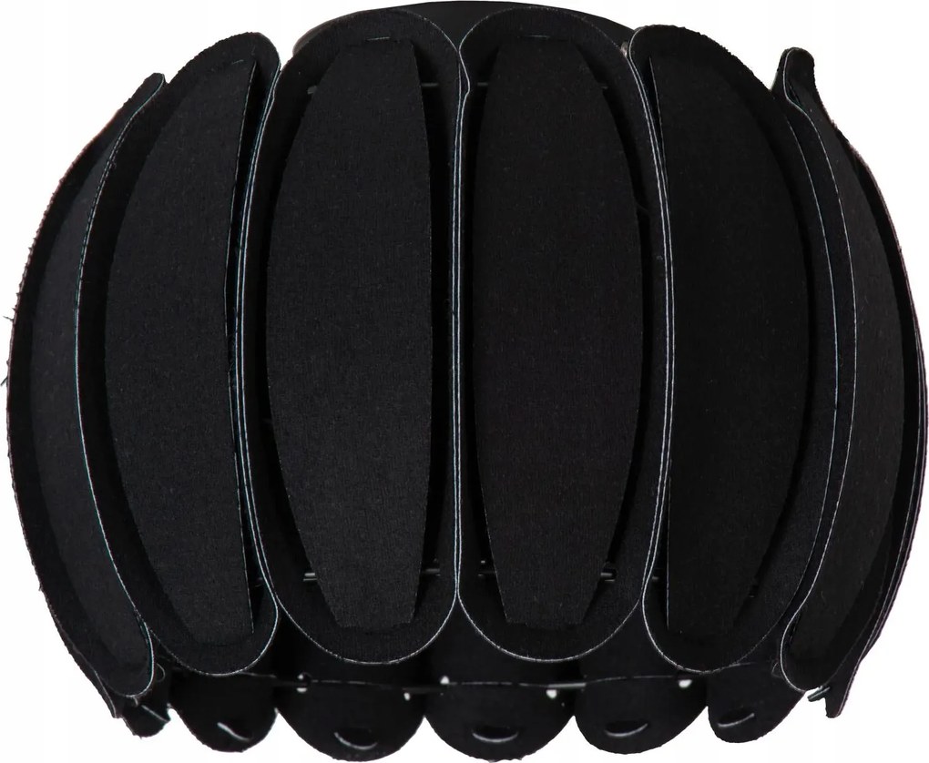 Mennyezeti lámpa fekete filc dekoratív kerek 30 cm Lucide hálószobába