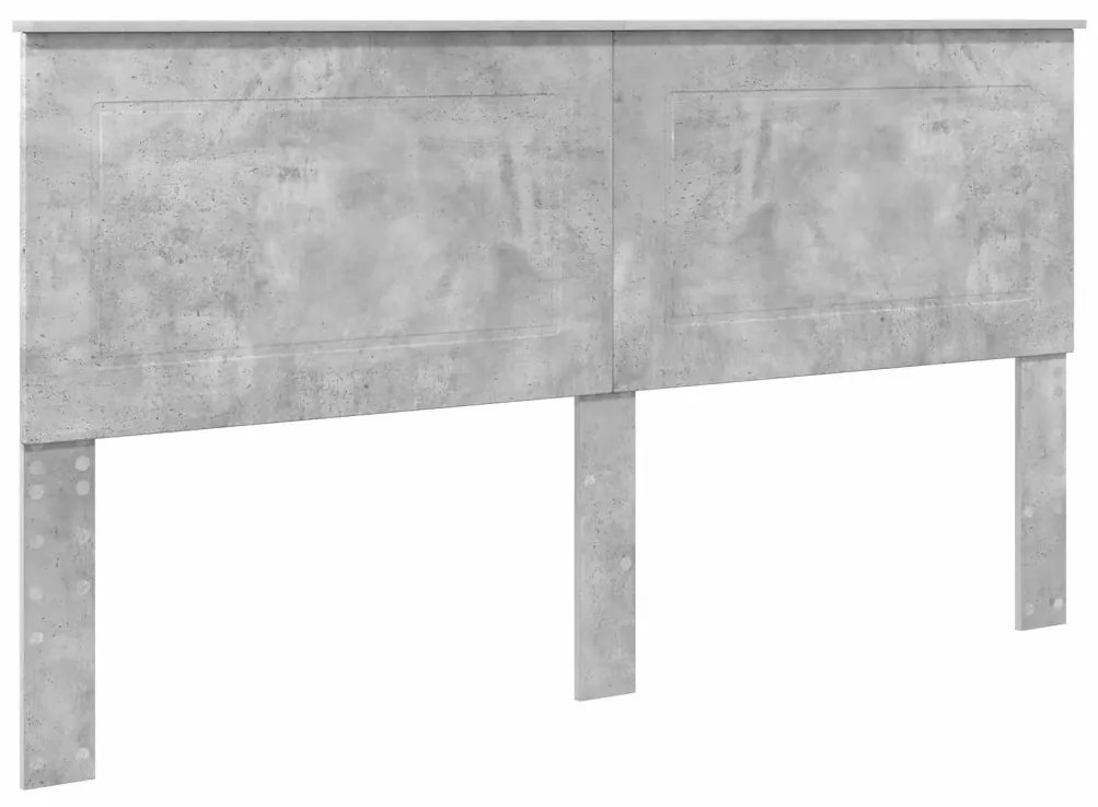 vidaXL Ágykeret fejtámlával Beton 200 x 200 cm Tömör fenyőfa