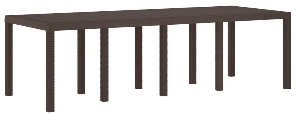 Barna Kertasztal 250x100x73 cm Poly Rattan, Barna Kertasztal 100x100x73 cm Poly Rattan, Barna Kertasztal 150x100x73 cm Poly Rattan