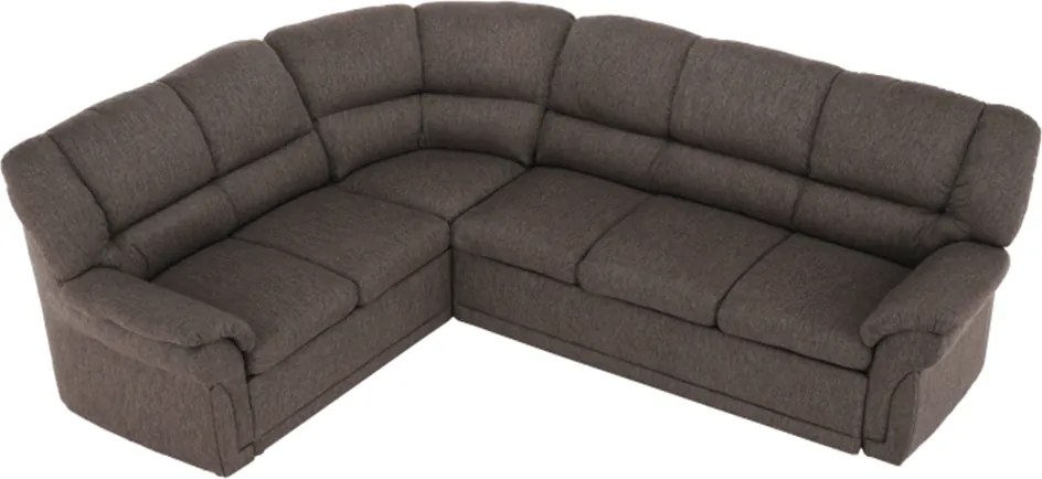 Sarokülőgarnitúra ágyfunkcióval és ágyneműtartóval, bal oldali kivitel, barna, AMELIA