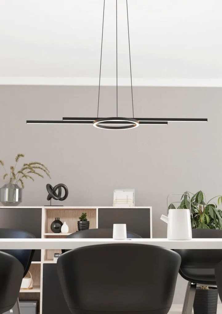 EGLO 900398 ZILLERIO Modern Led Függesztett Lámpa Fehér, Fekete LED IP20