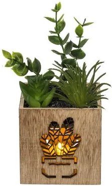 Műnövény kaspóban LED világítással 7,5x15 cm