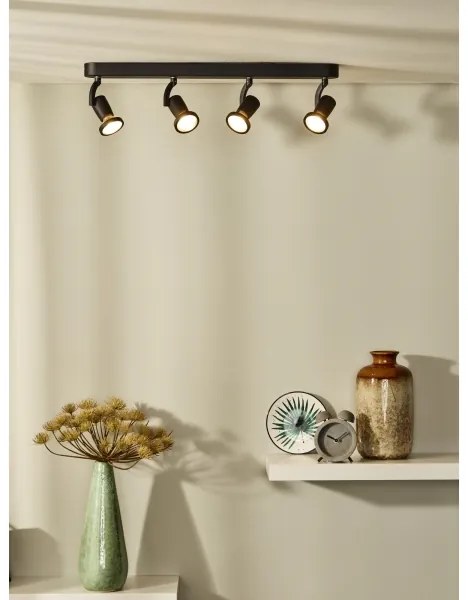 Lucide 11903/20/30 - LED spotlámpa JASTER-LED 4xGU10/5W/230V fekete