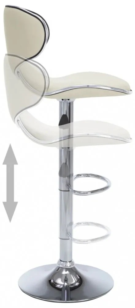 323647 Bar Stools 2 pcs Cream Faux Leather