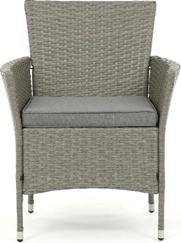 Kerti bútor garnitúra 100x60x69 cm, polyrattan, szürke, GREY