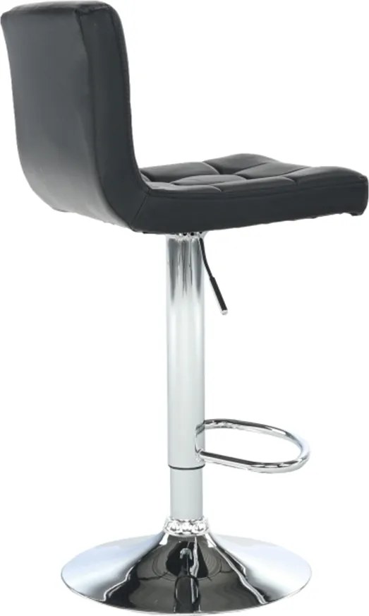 Bárszék, fekete textilbőr/króm, KANDY NEW