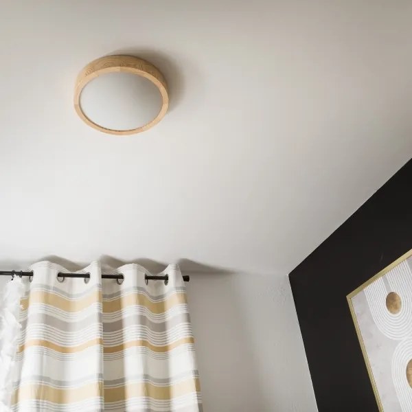 Mennyezeti lámpa NATURAL SLIM 1xE27/60W/230V ø 27 cm fenyő