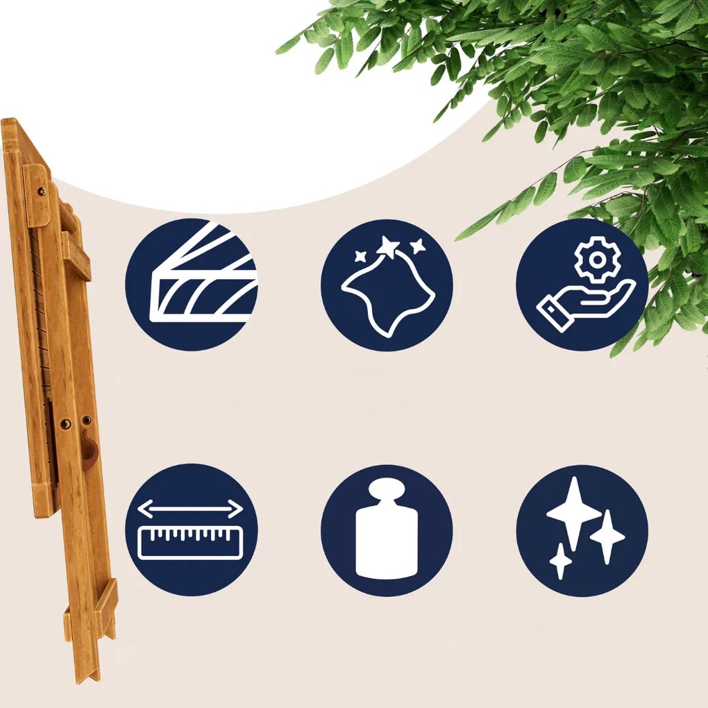 ALEK fa tárolóasztal, 70x70x73cm, barna Casaria