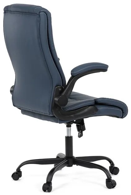 Kék ökobőr irodai szék hintamechanikával. KA-Y344 BLUE