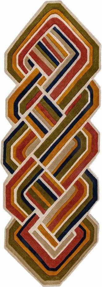 Kézi szövésű gyapjú futószőnyeg 80x300 cm Lattice Shaped – Flair Rugs