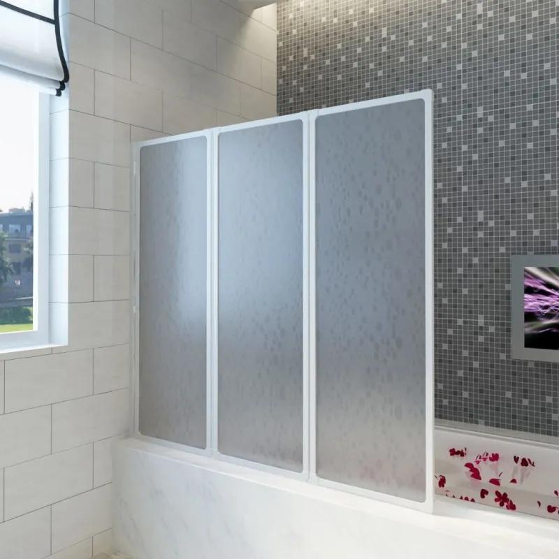 Zuhany kádparaván Fal 117 x 120 cm 3 panelek összecsukható