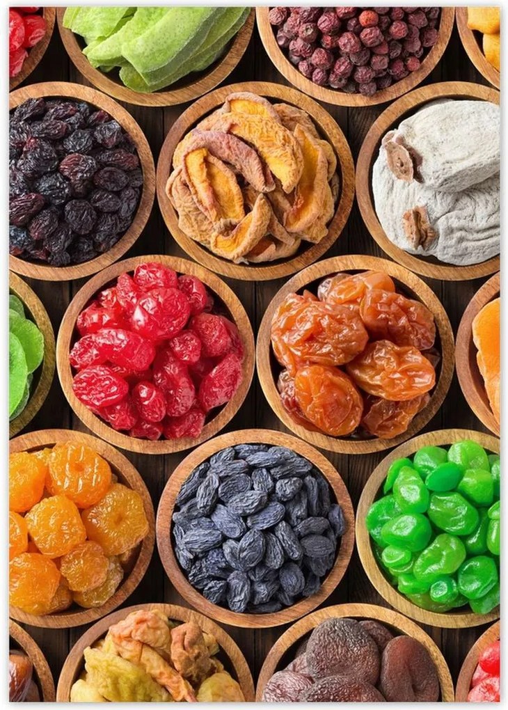 Poszterek A2 Pion Aszalt gyümölcsök tálakban