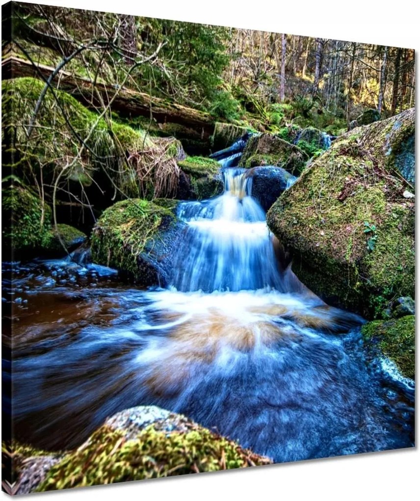 Vászonkép 40x40 Kék zuhatag