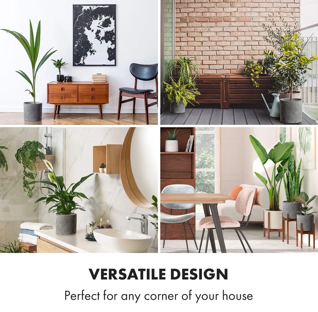 Fox & Fern Venlo, virágcserép, Polystone, beltér és kültér, 3 méret