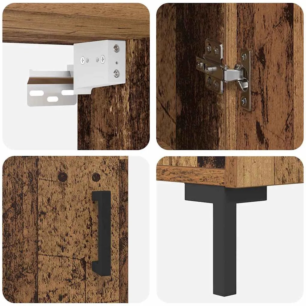 Magasfiú Falra szerelhető Régi fa 69,5 x 34 x 180 cm Faanyag