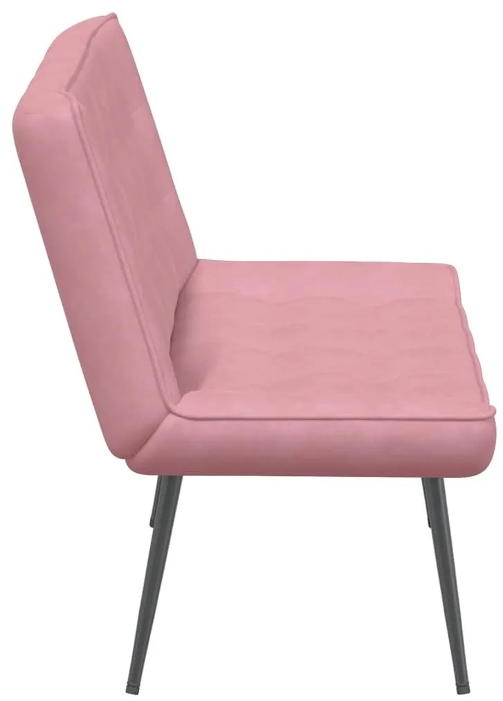 rózsaszín bársonypad 110 x 74 x 84 cm