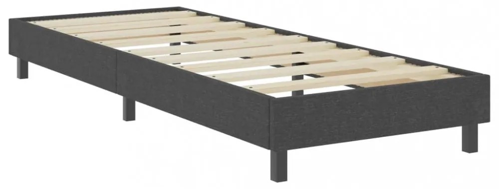 sötétszürke rugós szövetágy 80 x 200 cm