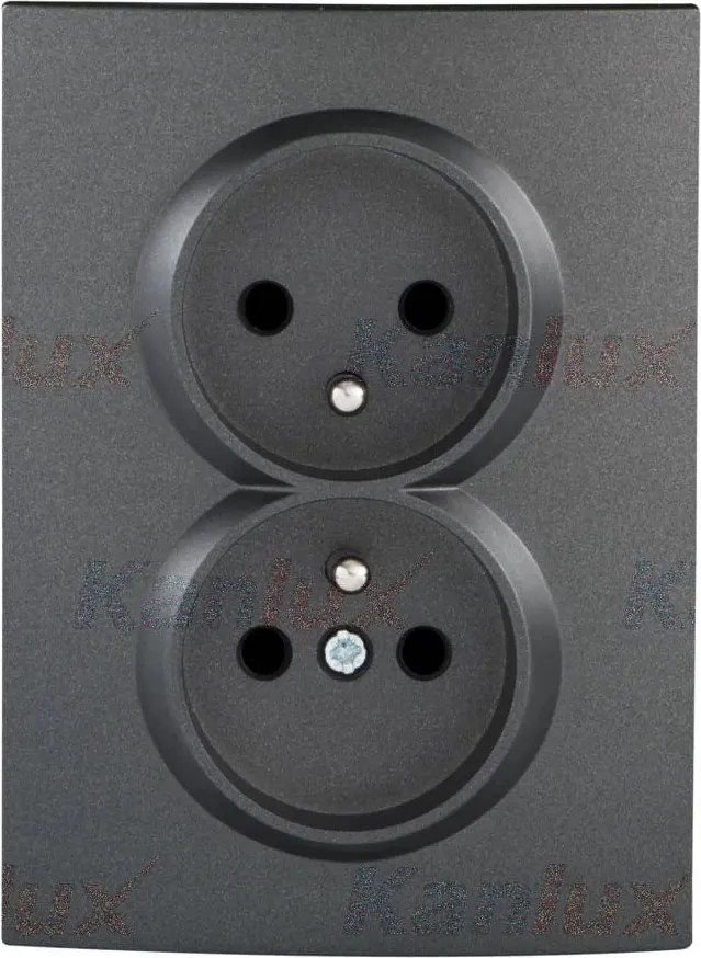 Dupla tápcsatlakozó aljzat Logi Kanlux védelemmel