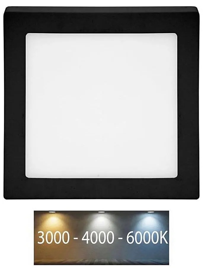 Ecolite Ecolite LED-CSQ-CCT/25W/CR - LED Mennyezeti lámpa RAFA LED/25W/230V fekete EC0427