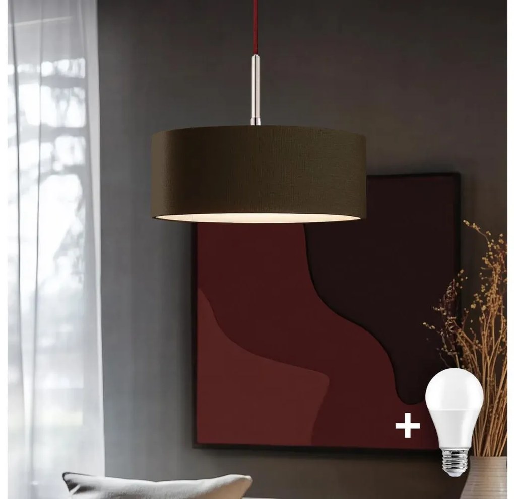 Eglo - LED TUNJA lógólámpa 1xE27/60W/230V barna