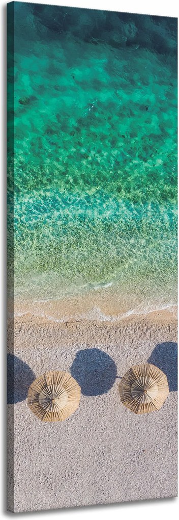 Vászonkép Tengerpart Pihenés Nyaralás Víz Hullámok 40x120 cm