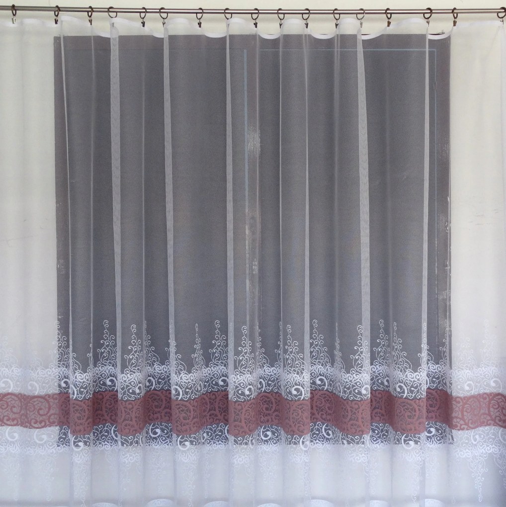 Mg Függöny 623/768 fehér/BR Rózsaszín 400x170 kész Bt