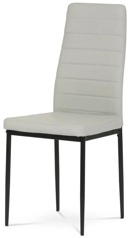 Scaun modern din imitație de piele gri deschis DCL-372