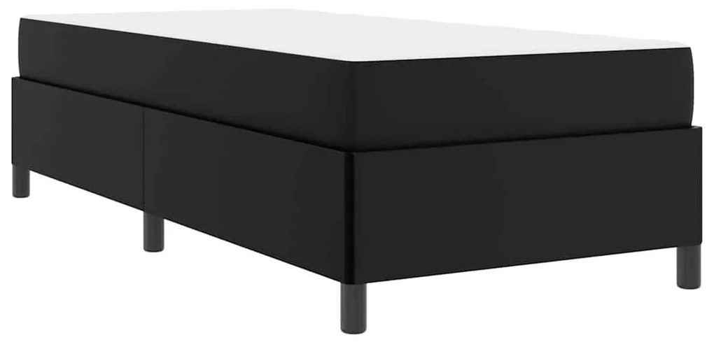 Ágykeret matraccal matracmal Fekete 90 x 190 cm Műbőr