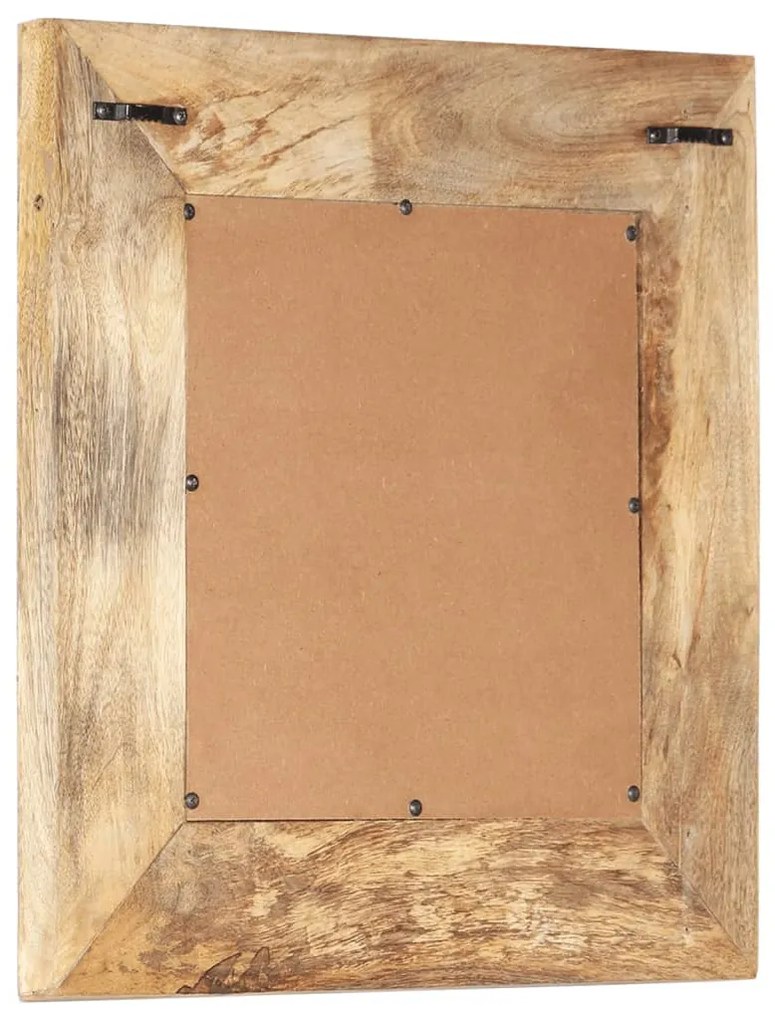 kézzel faragott tömör mangófa tükör 50 x 50 x 2,5 cm
