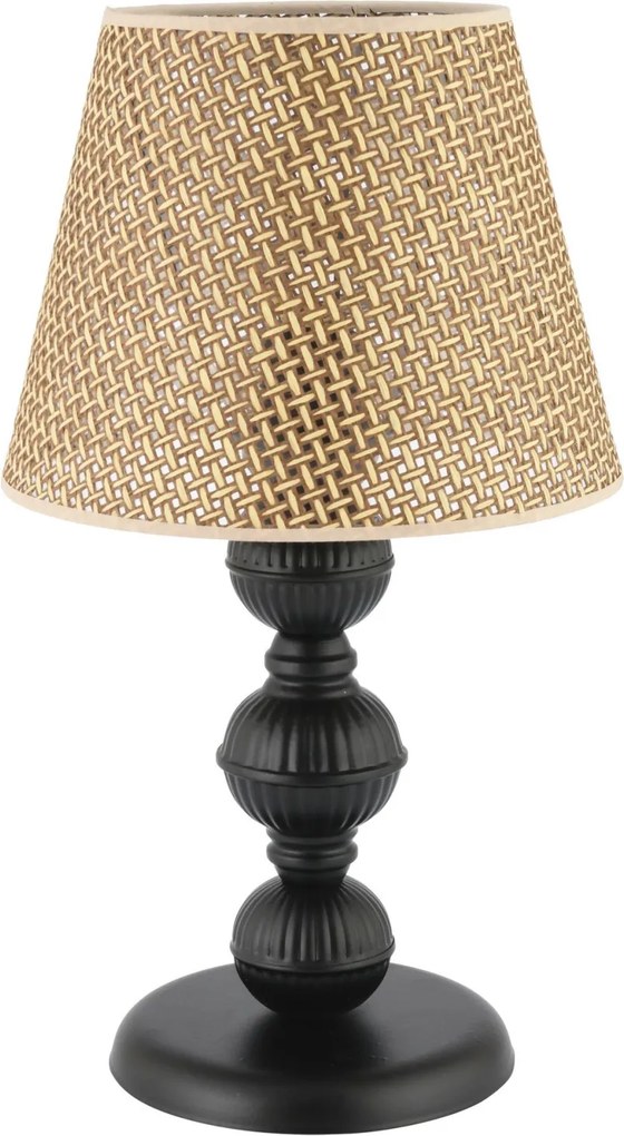 Fém éjjeli lámpa, teve-fekete, 20 cm – TR390FLH2696
