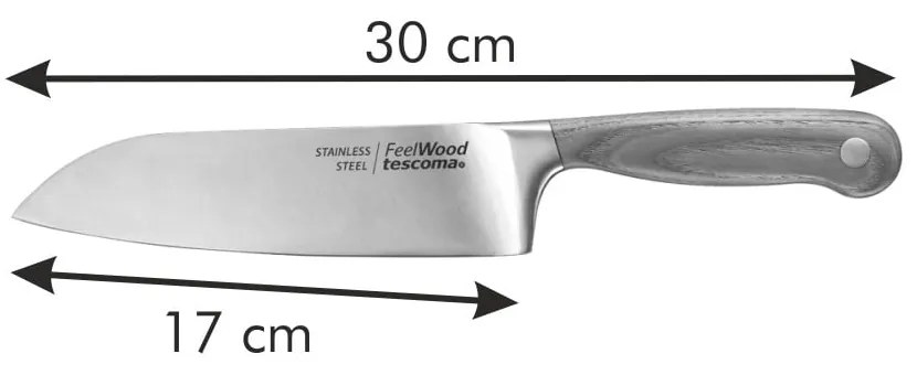 Rozsdamentes acél santoku kés Feelwood – Tescoma