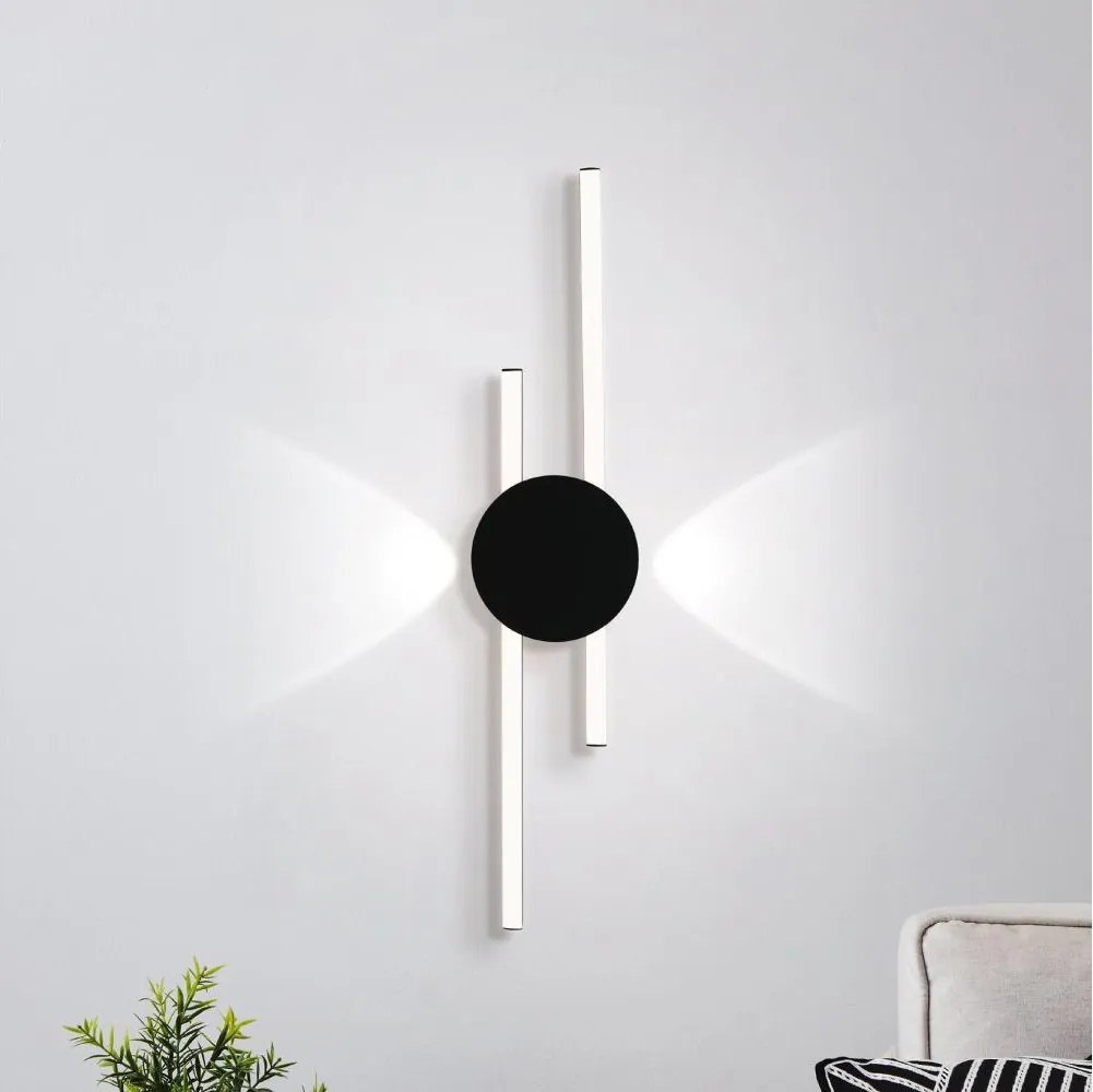 Eglo 902123 - VENTICELLO LED fali lámpatest LED/20W/230V + LED/0,91W fekete
